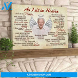 Personalized As I Sit In Heaven Canvas Print Wall Art, Perfect Memorial Gifts
