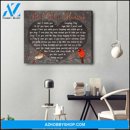 As I Sit In Heaven Cardinals Canvas Wall Art Decor, Wall Decor Visual Art