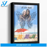 As I Sit In Heaven Day At The Beach Background, Personalized Photo Memorial Canvas, Canvas Wall Art Gift For Family Gift for Remembrance