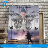 As I Sit In Heaven Fishing Background, Personalized Photo Memorial Canvas, Canvas Wall Art Gift For Family Gift for Remembrance