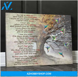 As I Sit In Heaven Hummingbird Wall Art Canvas, Wall Decor Visual Art