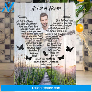 As I Sit In Heaven Meadow Background, Canvas, Canvas Wall Art Gift For Family