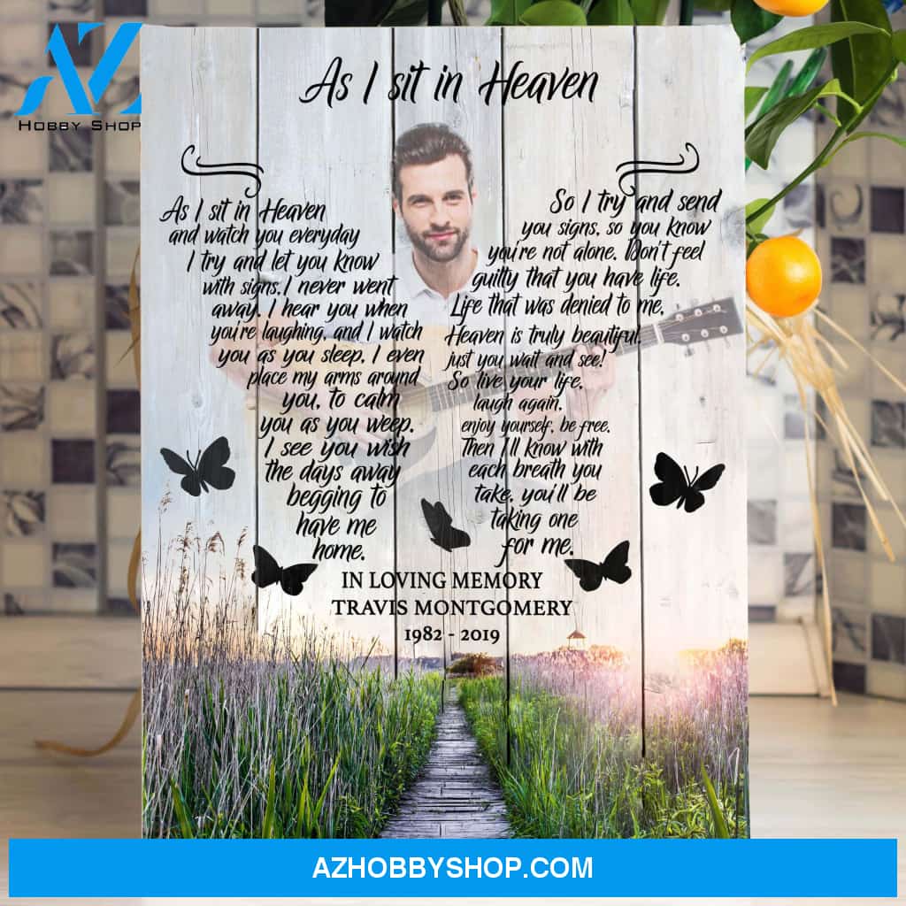As I Sit In Heaven Meadow Background, Canvas, Canvas Wall Art Gift For Family