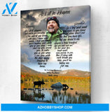 As I Sit In Heaven Moose Tracks Background, Personalized Photo Memorial Canvas, Canvas Wall Art Gif For Family Gift