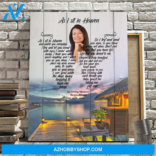 As I Sit In Heaven Once Upon A Tide Background, Canvas, Canvas Wall Art Gif For Family Gift