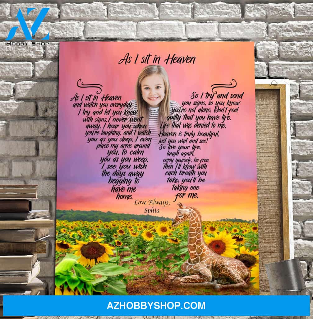 As I Sit In Heaven Outside Of Eden, Canvas, Canvas Wall Art Gif For Family Gift