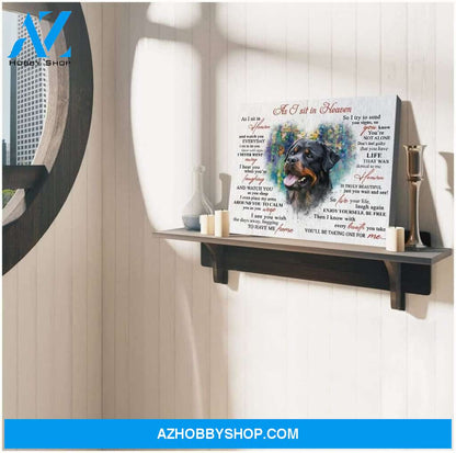 Top #60 As I Sit In Heaven Rottweiler Canvas Wall Art, Wall Decor Visual Art