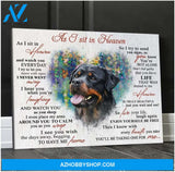 Top #60 As I Sit In Heaven Rottweiler Canvas Wall Art, Wall Decor Visual Art