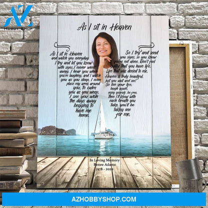 As I Sit In Heaven Sailors Dream, Canvas, Canvas Wall Art Gift For Family Gift for Remembrance