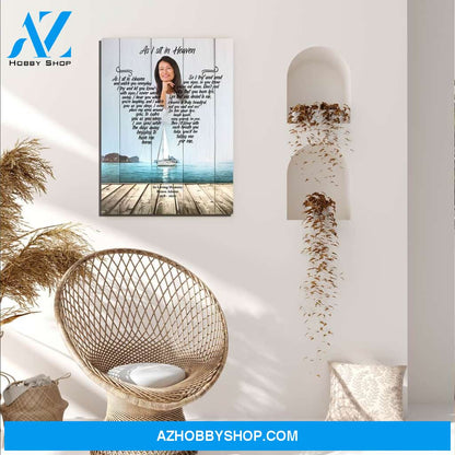 As I Sit In Heaven Sailors Dream, Personalized Photo Memorial Canvas, Canvas Wall Art Gift For Family Gift for Remembrance