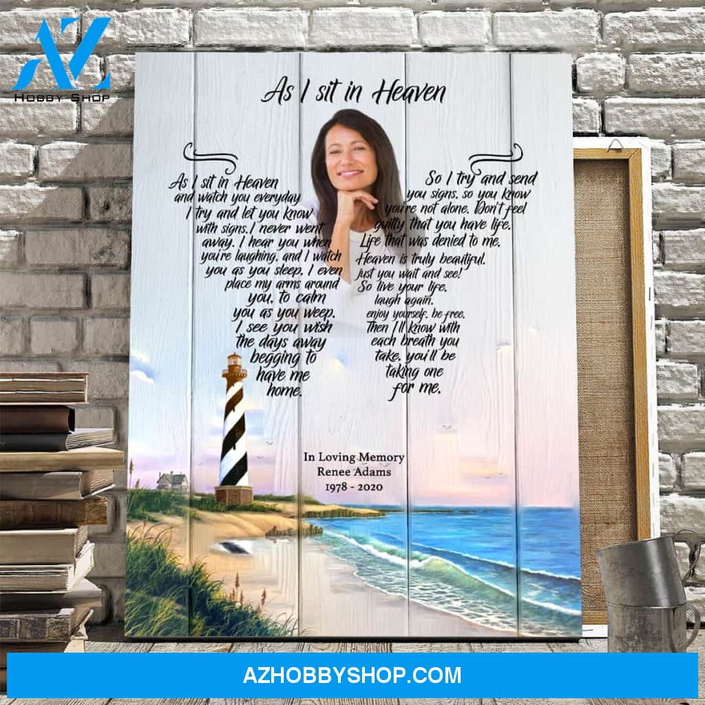 As I Sit In Heaven Salt Water Retreat Background, Canvas, Canvas Wall Art Gift For Family