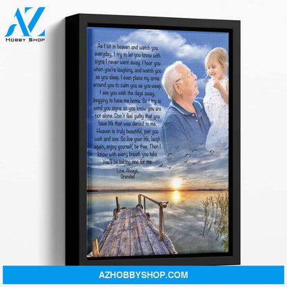 As I Sit In Heaven Second Wind Custom Canvas, Personalized Photo Memorial Canvas, Canvas Wall Art Gift For Family Gift for Remembrance