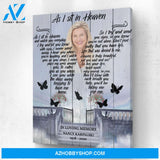 As I Sit In Heaven Stairway To Heaven Background, Personalized Photo Memorial Canvas, Canvas Wall Art Gift For Family Gift for Remembrance