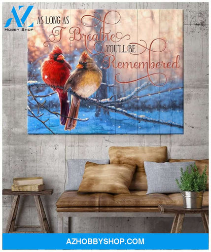 As Long As Cardinal Wall Art Canvas, Wall Decor Visual Art