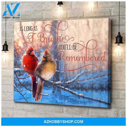 As Long As Cardinal Wall Art Canvas, Wall Decor Visual Art