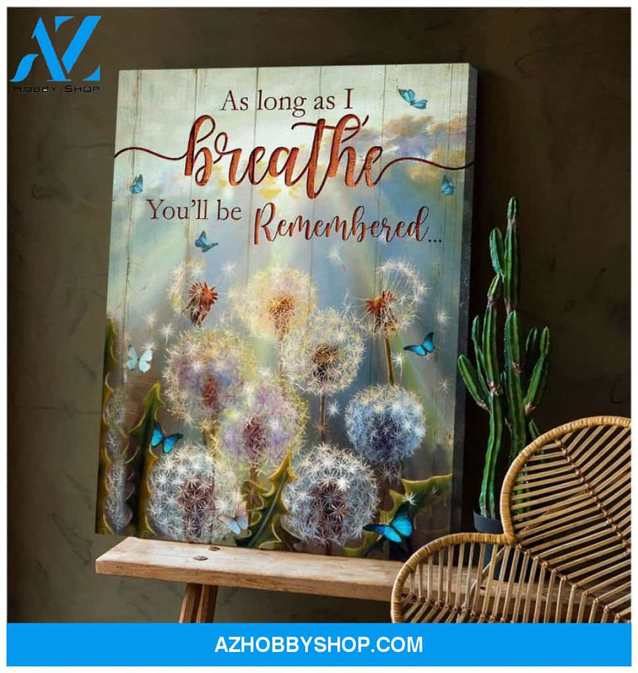 As Long As I Breath Butterfly Wall Art Canvas, Wall Decor Visual Art