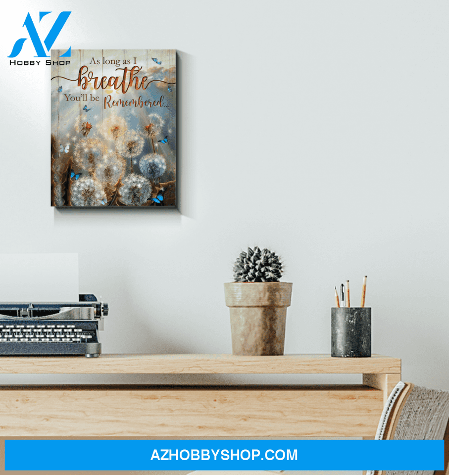 Zalooo As Long As I Breath Butterfly Wall Art Canvas