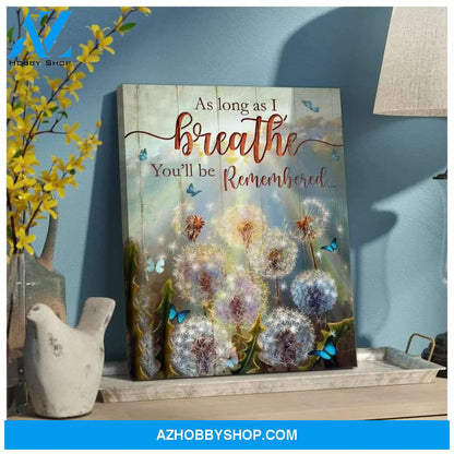 As Long As I Breath Butterfly Wall Art Canvas, Wall Decor Visual Art