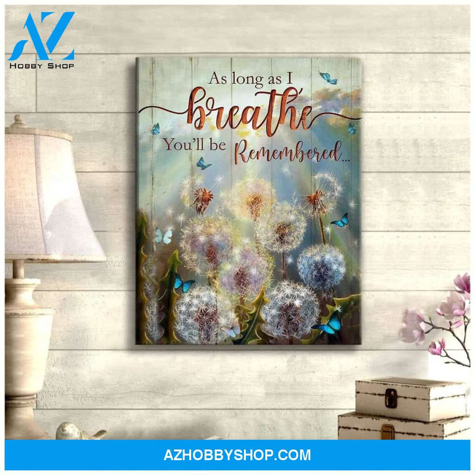 Zalooo As Long As I Breath Butterfly Wall Art Canvas