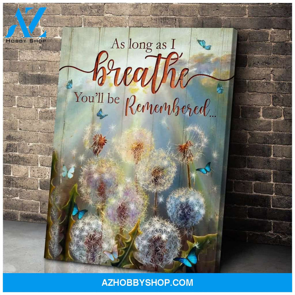 Zalooo As Long As I Breath Butterfly Wall Art Canvas