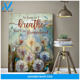 Zalooo As Long As I Breath Butterfly Wall Art Canvas
