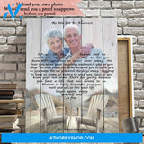 As We Sit In Heaven Background, Personalized Photo Memorial Canvas, Canvas Wall Art Gift For Family Gift for Remembrance