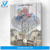 As We Sit In Heaven Background, Personalized Photo Memorial Canvas, Canvas Wall Art Gift For Family Gift for Remembrance
