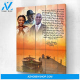 As We Sit in Heaven - Orange Sunsets Personalized Photo Memorial Canvas, Canvas Wall Art Gift for Remembrance