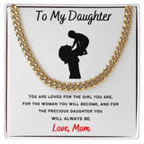 To My Daughter - Cuban Link Necklace Gift For Mom, necklace For Wife, Gift For Mother's Day