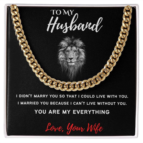 To My Husband - Cuban Link Chain Gift For Mom, necklace For Wife, Gift For Mother's Day