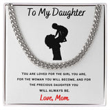 To My Daughter - Cuban Link Necklace Gift For Mom, necklace For Wife, Gift For Mother's Day