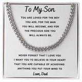 Cuban Link Chain For My Son, Love Dad Gift For Mom, necklace For Wife, Gift For Mother's Day