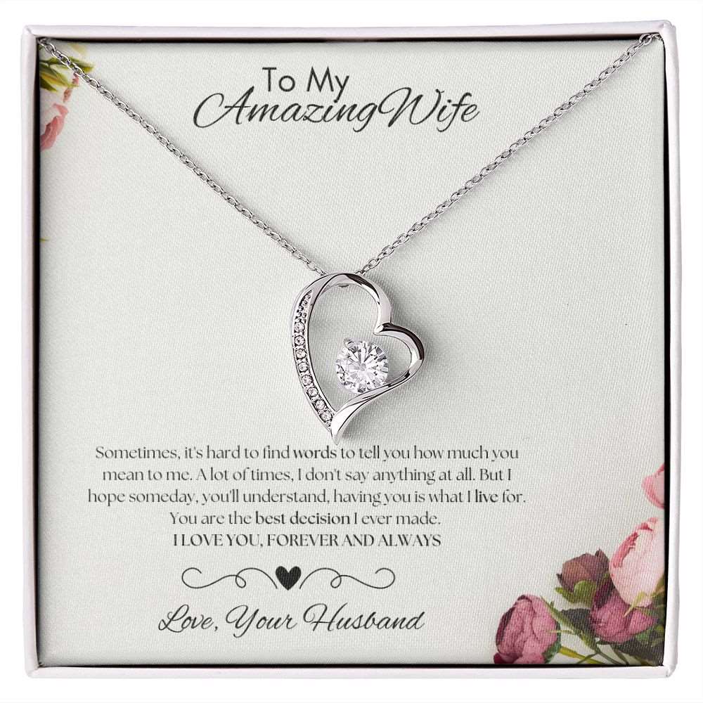 To My Amazing Wife - Forever Love Necklace Gift For Mom, necklace For Wife, Gift For Mother's Day