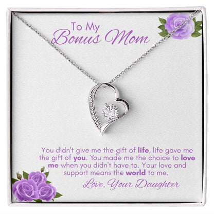 To My Bonus Mom - Forever Love Necklace Gift For Mom, necklace For Wife, Gift For Mother's Day
