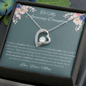 To My Amazing Daughter - From Mom - Forever Love Necklace Gift For Mom, necklace For Wife, Gift For Mother's Day