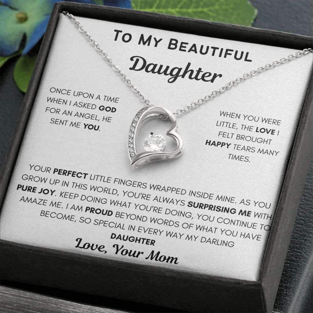 To My Daughter - Forever Love Necklace - Once Upon a Time Gift For Mom, necklace For Wife, Gift For Mother's Day