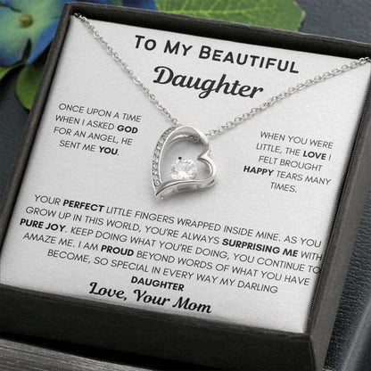 To My Daughter - Forever Love Necklace - Once Upon a Time Gift For Mom, necklace For Wife, Gift For Mother's Day