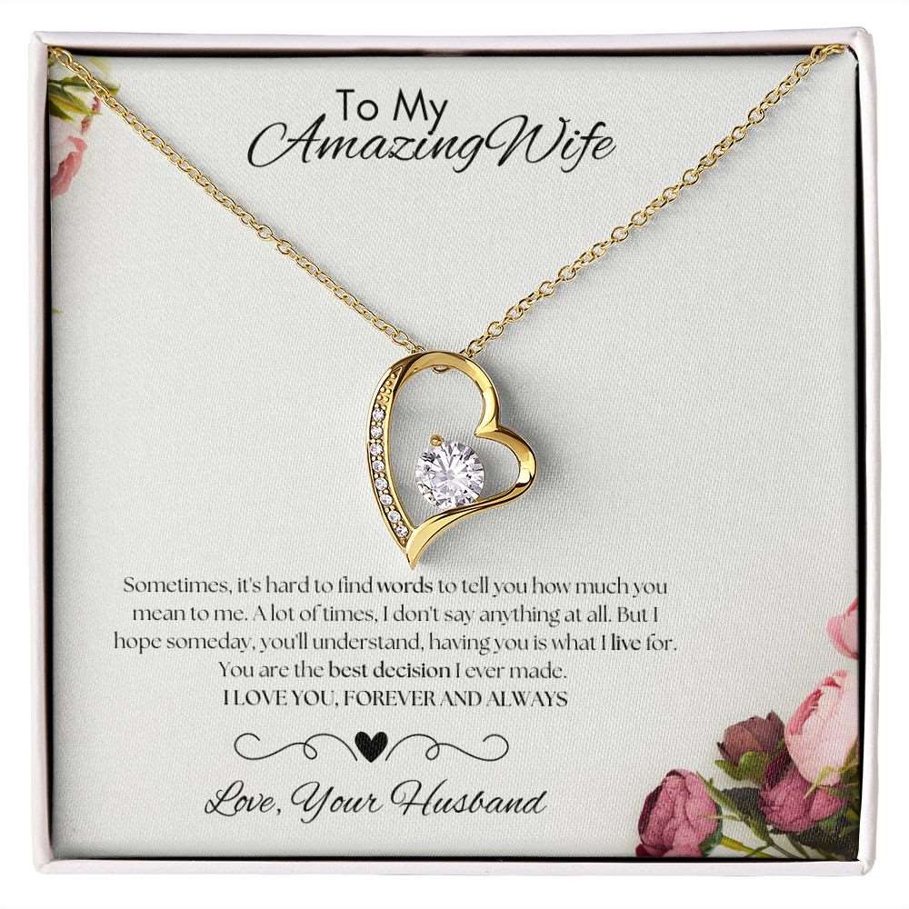 To My Amazing Wife - Forever Love Necklace Gift For Mom, necklace For Wife, Gift For Mother's Day