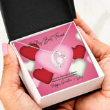 To My Best Friend Galentine's Day Forever Love Necklace