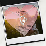 To Mom No Matter What Forever Love Necklace (14K White Gold)