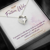 To My Future Wife Forever Love Necklace (14K White Gold Finish)