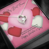 To My Best Friend Galentine's Day Forever Love Necklace