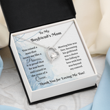 To My Boyfriend's Mom Necklace Gift - You raised a man that treats me like a Princess - Forever Love Necklace LX342K