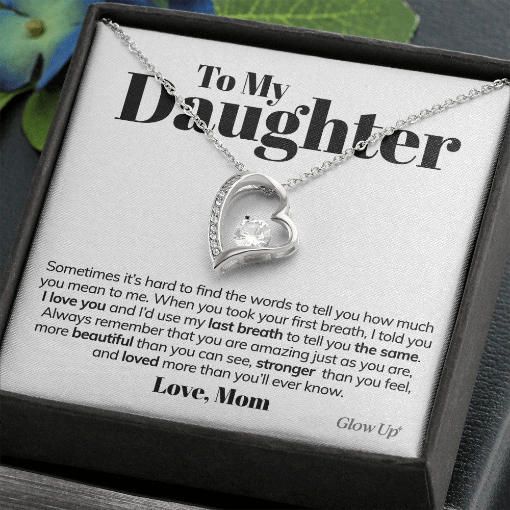 Namashops - Forever Love Necklace - To My Daughter - Always Remember - Forever Love Necklace, Gift For Wife, For Mom, Gift For Christmas, Birthday