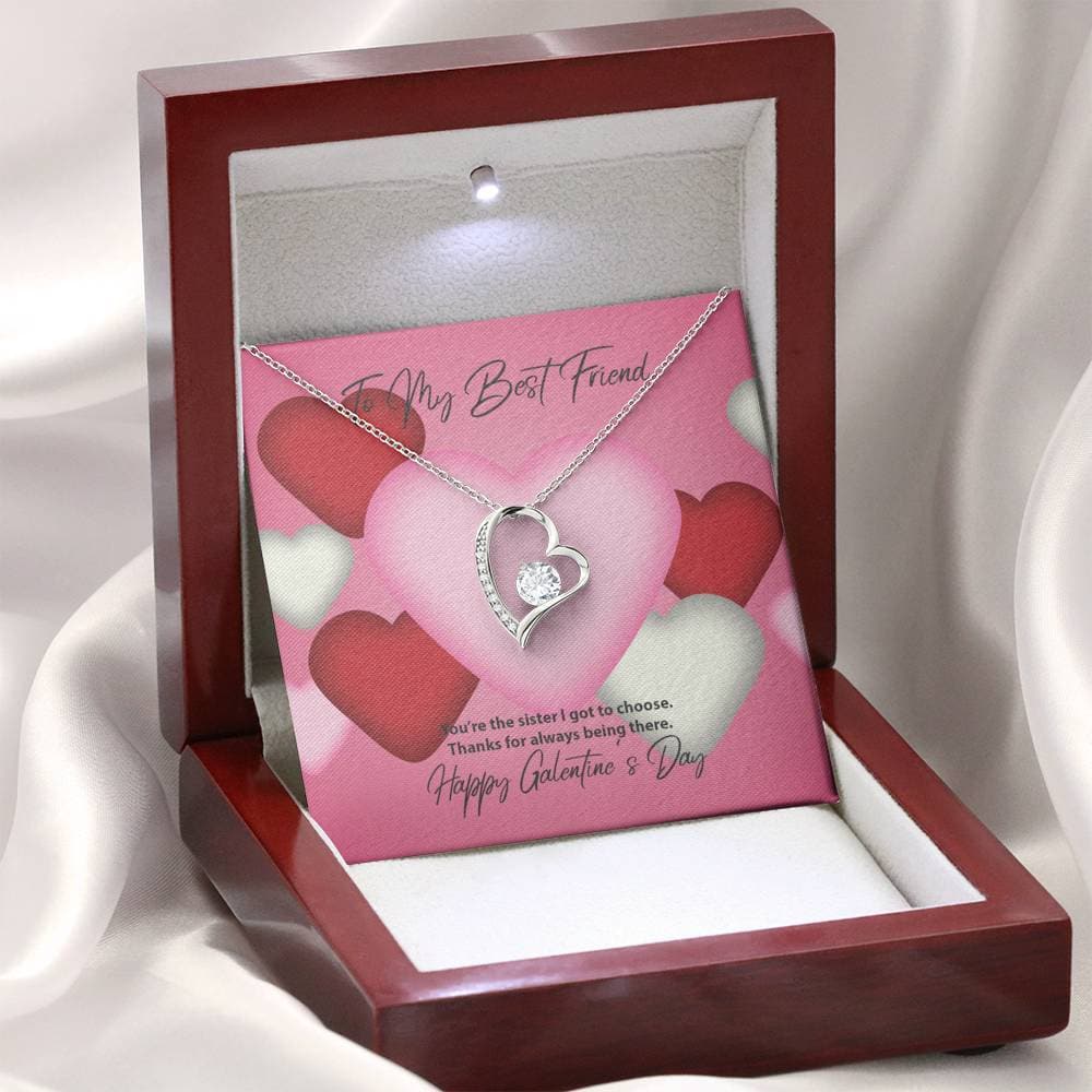 To My Best Friend Galentine's Day Forever Love Necklace