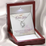 To My Future Wife Forever Love Necklace (14K White Gold Finish)