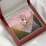 To Mom No Matter What Forever Love Necklace (14K White Gold)