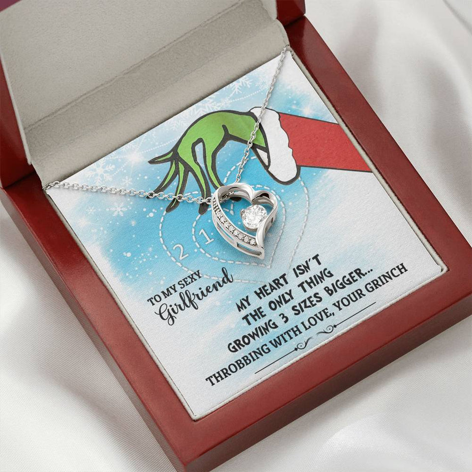 To My Sexy Girlfriend - Throbbing With Love - Grinch Forever Love Necklace