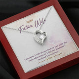 To My Future Wife Forever Love Necklace (14K White Gold Finish)