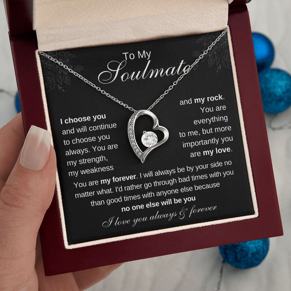Soulmate You are my Rock Forever Love Pendant Necklace
